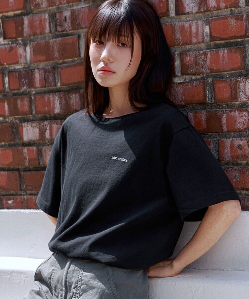 【NICE WEATHER】TUBULAR T-SHIRT ロゴ Tシャツ 男女兼用 NICE WEATHER tシャツ 「NICE WEATHER」チューブラー Tシャツ