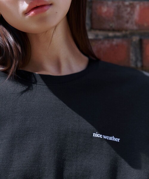 【NICE WEATHER】TUBULAR T-SHIRT ロゴ Tシャツ 男女兼用 NICE WEATHER tシャツ 「NICE WEATHER」チューブラー Tシャツ