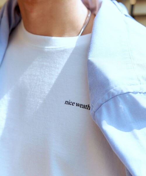 【NICE WEATHER】TUBULAR T-SHIRT ロゴ Tシャツ 男女兼用 NICE WEATHER tシャツ 「NICE WEATHER」チューブラー Tシャツ