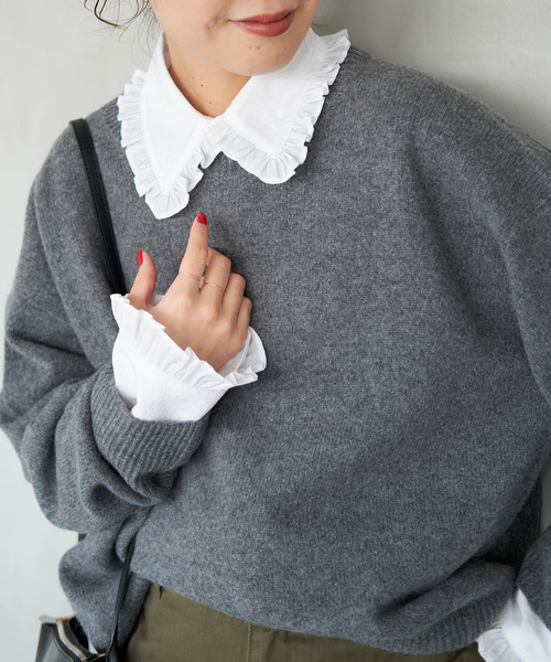 「Spick & Span」 長袖ブラウス - ブルー レディース Spick＆Span 「Spick & Span」 長袖ブラウス FREE ブルー