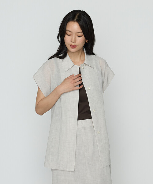 COMME CA ベスト ジレ シアーボイル レディース : ZOZOTOWN