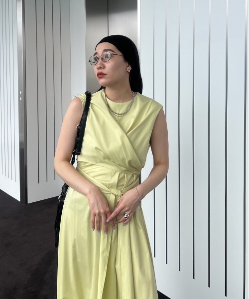 Ameri（アメリ） ワンピース MEDI WASHABLE WAIST ROLL DRESS