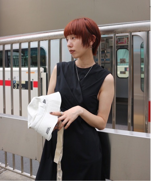 Ameri（アメリ） ワンピース MEDI WASHABLE WAIST ROLL DRESS