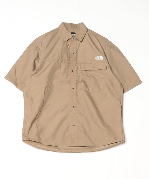 トップス THE NORTH FACE S/S Nuptse Shirt M THE NORTH FACE S/S NUPTSE SHIRT BLACK（ザ・ノース・フェイス