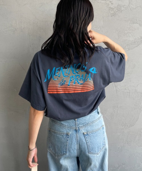 tシャツ 「THE SHINZONE/ザ シンゾーン」 MENINOS DA PRAIA バックプリントTシャツ レディース