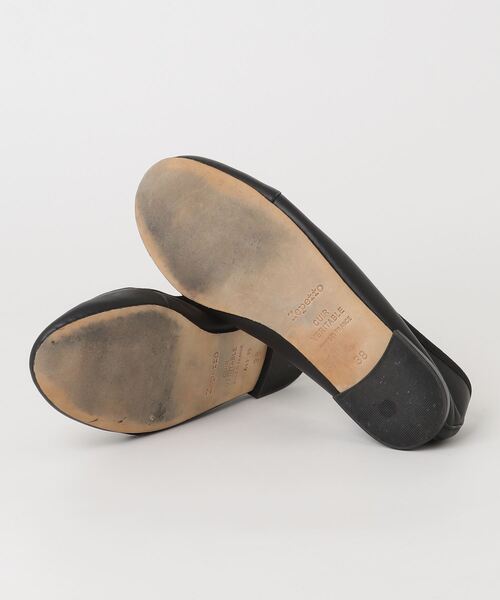 repetto ブラック ポインテッドトゥ フラットシューズ 38
