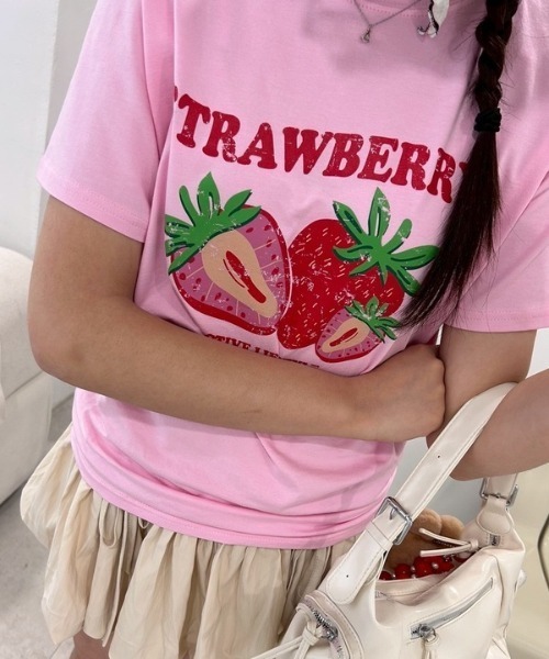 tシャツ ipugo/イプゴ ストロベリーTEE レディース ipugo tシャツ ipugo/イプゴ ストロベリーTEE レディース