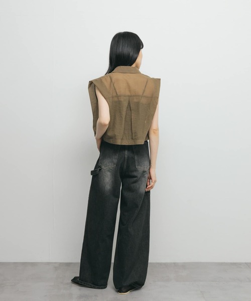 ブラウス シャツ back slit boyfriend shirt レディース ブラウス シャツ バックスリットシアーシャツ レディース