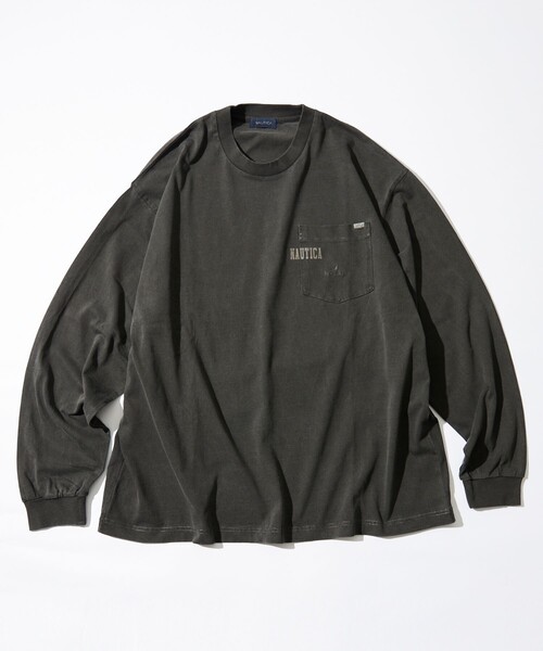 「NAUTICA」 長(zhǎng)袖Tシャツ SMALL ブラウン メンズ