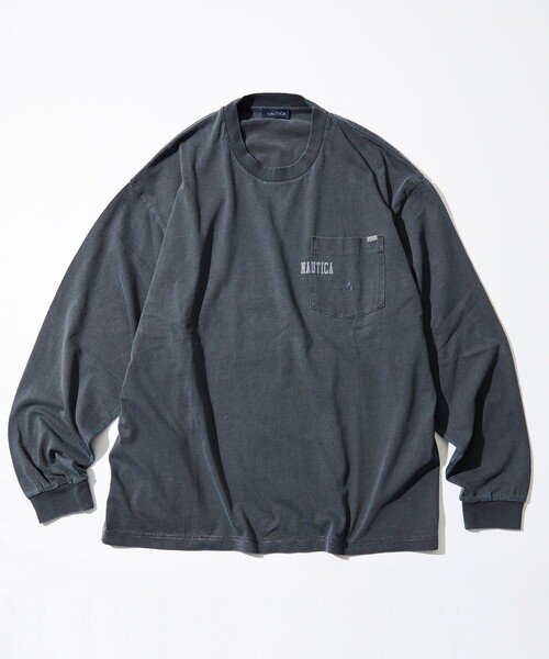 「NAUTICA」 長(zhǎng)袖Tシャツ SMALL ブラウン メンズ