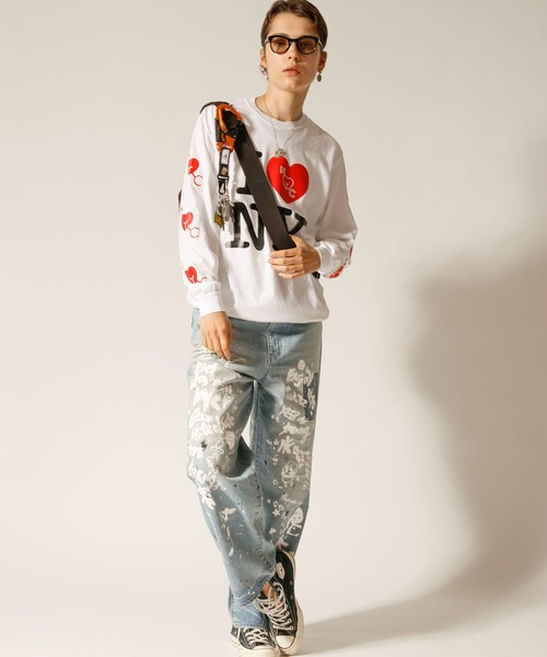 「Johnbull」 長袖Tシャツ SMALL ホワイト メンズ