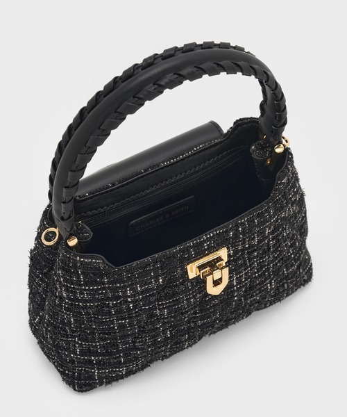 noa  チャールズ&キースArwen ツイードキルトクリームツイード CHARLES & KEITH Arwen アルウェン ツイードキルトトップ