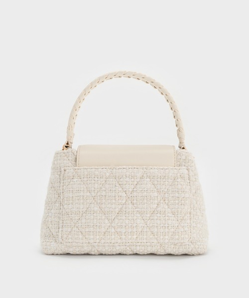 Charles&Keithチャールズ&キースArwenツイードキルトクリーム Charles&Keithチャールズ&キースArwenツイードキルトクリーム CHARLES