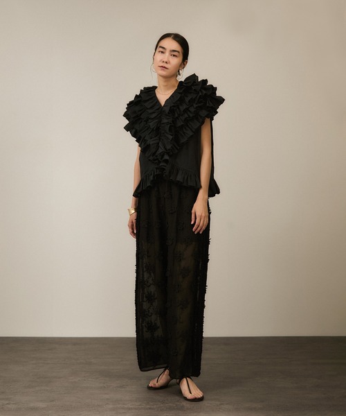 crinkle crinkle crinkle 別注フリルポンチョ ブラウス