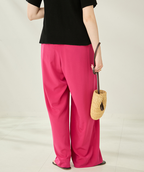 plage スラックス パンツ FLUID TUCK TROUSERS レディース