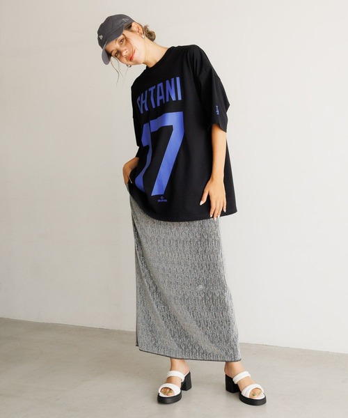 「BAYFLOW」 「fanatics」半袖Tシャツ MEDIUM グレー メンズ
