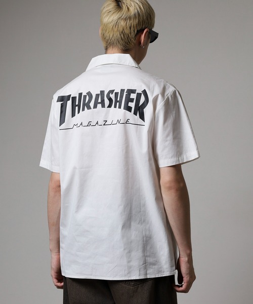 THRASHER（スラッシャー） シャツ バックプリント 半袖 ワークシャツ