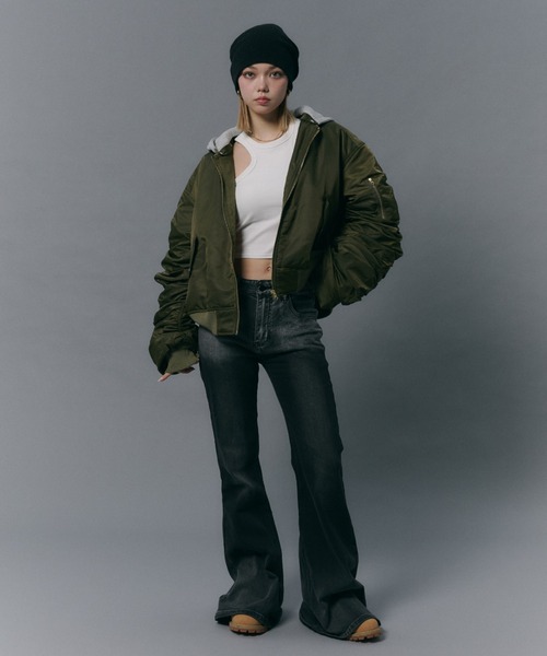 JUST A NOON（ジャストアヌーン） ma1 ma-1 2wayフード付きMA-1