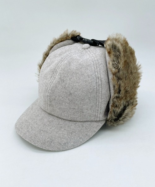 Ruben キャップ 帽子 WOOL LIKED EARCOVER CAP/ファー耳付きキャップ