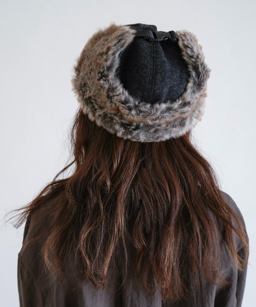 Ruben キャップ 帽子 WOOL LIKED EARCOVER CAP/ファー耳付きキャップ