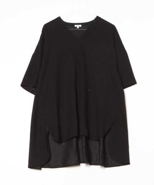 エンフォルド半袖トップス ENFOLD（エンフォルド） クルーネック リブ Tシャツ 半袖 カットソー