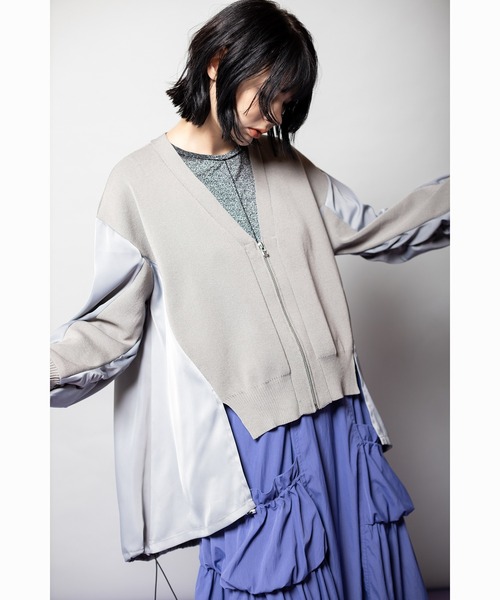 OSMOSIS（オズモーシス） ニット セーター バックロングジップニット