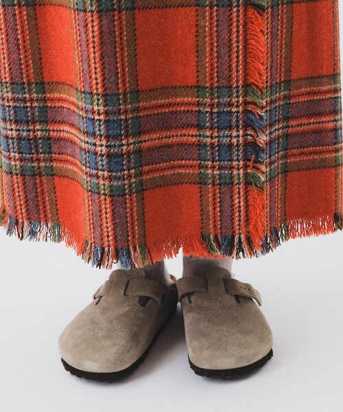 タグ付⭐︎未使用⭐︎ビームスボーイ⭐︎ハリスツイード⭐︎チェック柄フリンジラップスカート 13270151803_C_2.jpg