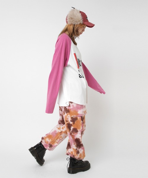 【グリーン／グレー】M2555 リメイクラグランT RNA（アールエヌエー） tシャツ M2555 リメイクラグランT レディース