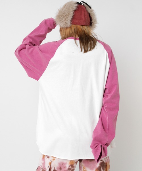 【グリーン／グレー】M2555 リメイクラグランT RNA（アールエヌエー） tシャツ M2555 リメイクラグランT レディース