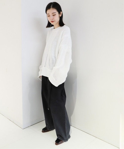 「CITYSHOP」 長袖ニット FREE ホワイト レディース_画像7