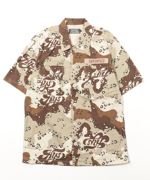 「HYSTERIC GLAMOUR」 半袖シャツ MEDIUM ベージュ系その他 メンズの画像