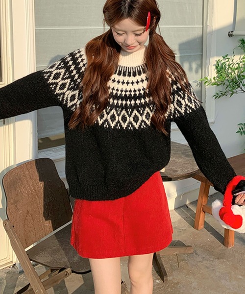 2ly2 ニット セーター ノルディック柄ニット レディース : ZOZOTOWN