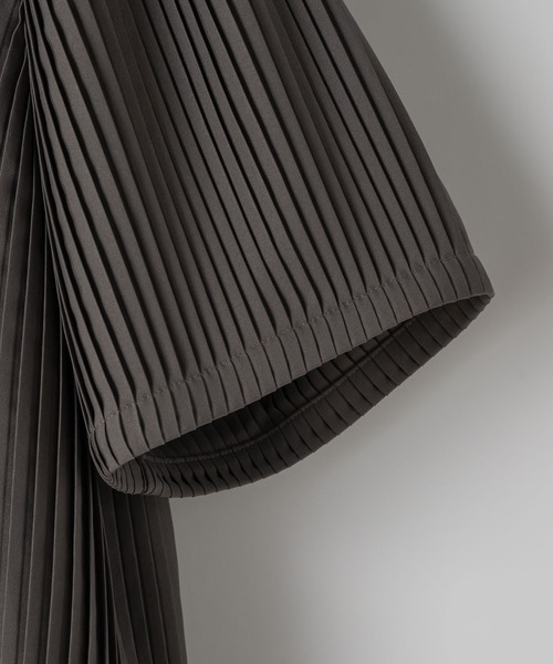 「Casper John」 半袖シャツ MEDIUM チャコールグレー メンズ_画像6