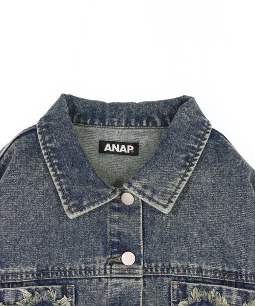 ANAP（アナップ） デニムジャケット gジャン ハートフリンジ パッチ