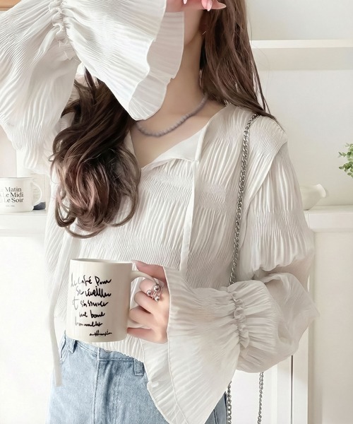 classicalelf（クラシカルエルフ） ブラウス シャツ 夏 涼やかに、品