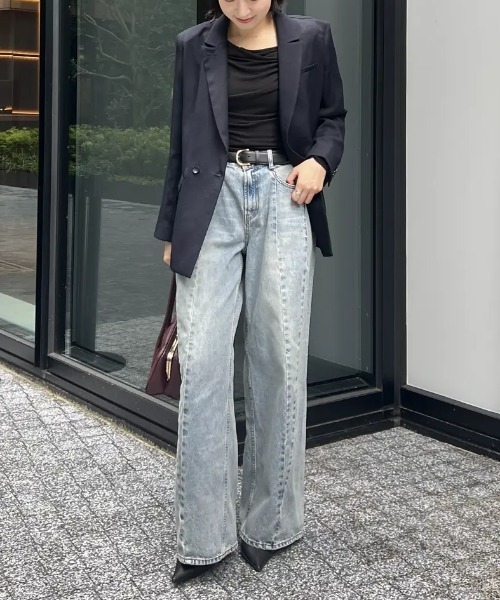 anuans アニュアンス　メッシュダブルジャケット　ネイビー（Sサイズ） anuans｜メッシュダブルジャケット | Rakuten Fashion(楽天