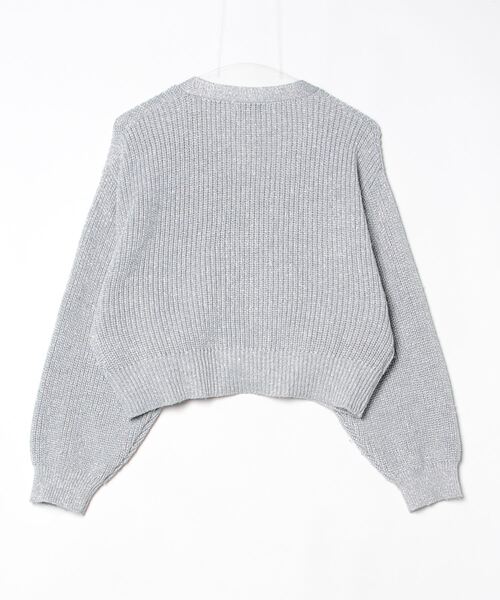 「PAGEBOY」 ニットカーディガン FREE シルバー レディース_画像2