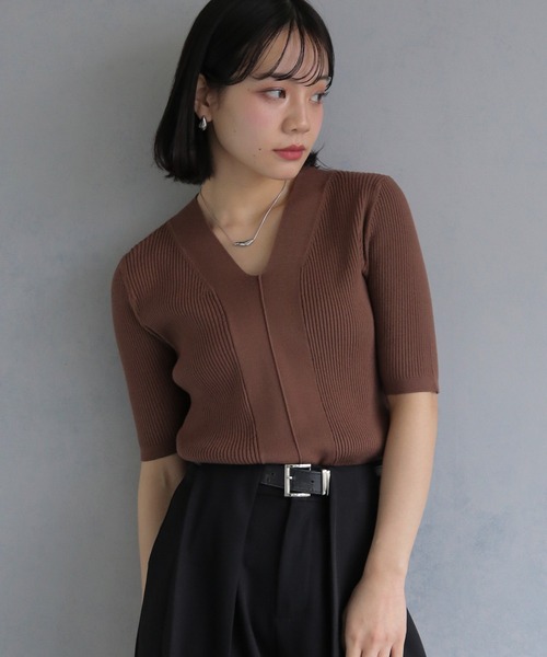 「cheriella」 半袖ニット M アイボリー レディース_画像9