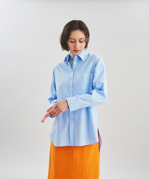 「GRACE CONTINENTAL」 長袖シャツ 36 ブルー レディースの画像3