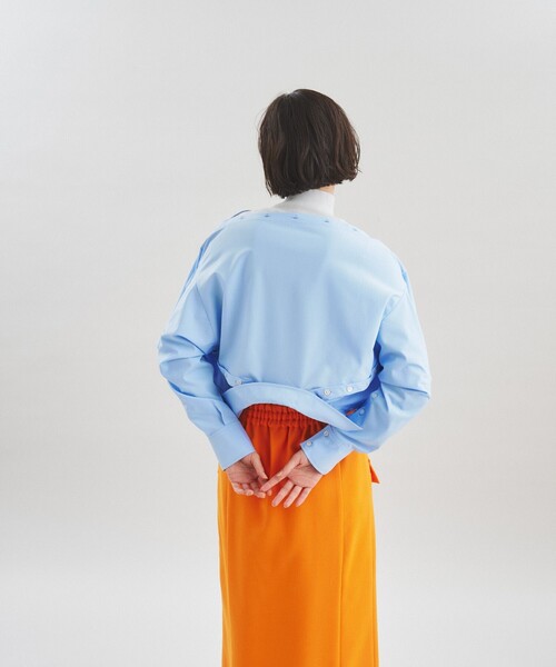 「GRACE CONTINENTAL」 長袖シャツ 36 ブルー レディースの画像4