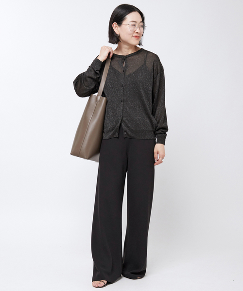 「AP STUDIO」 イージーパンツ 36 ブラック レディース_画像9