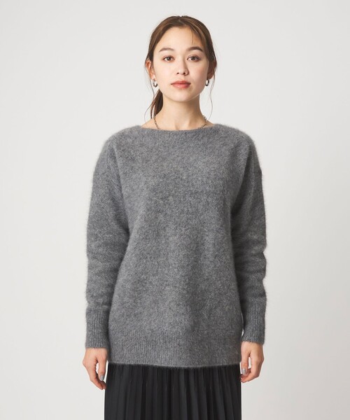 グリーンレーベル ニット セーター ヘアリーニット グレー レディース green label relaxing（グリーンレーベルリラクシング） ニット