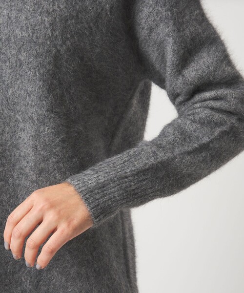 グリーンレーベル ニット セーター ヘアリーニット グレー レディース green label relaxing（グリーンレーベルリラクシング）の「ヘアリー