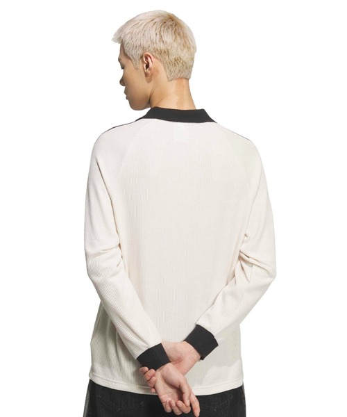 ラス１ 韓国 新品  L ワッフル 白 ポロシャツ アディダス レア adidas（アディダス） ポロシャツ adidas WAFFLE LONG SLEEVE POLO