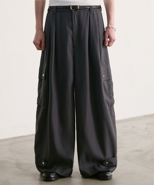 LUENNA ワイドパンツ カーゴパンツ 「LUENNA」Wide Leg Cargo Pants