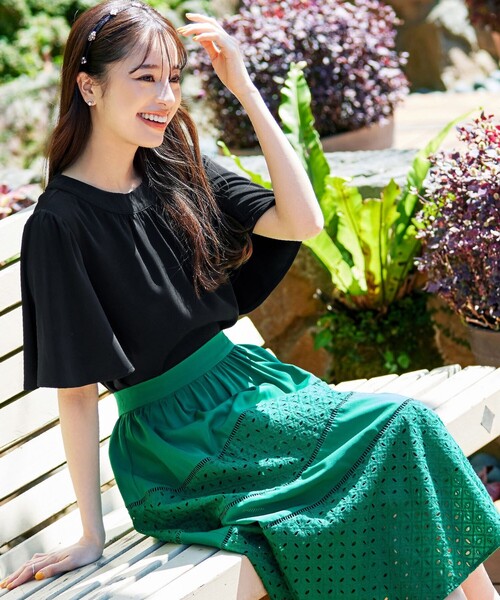 「Tiaclasse」 半袖ブラウス X-LARGE ミント レディース_画像3
