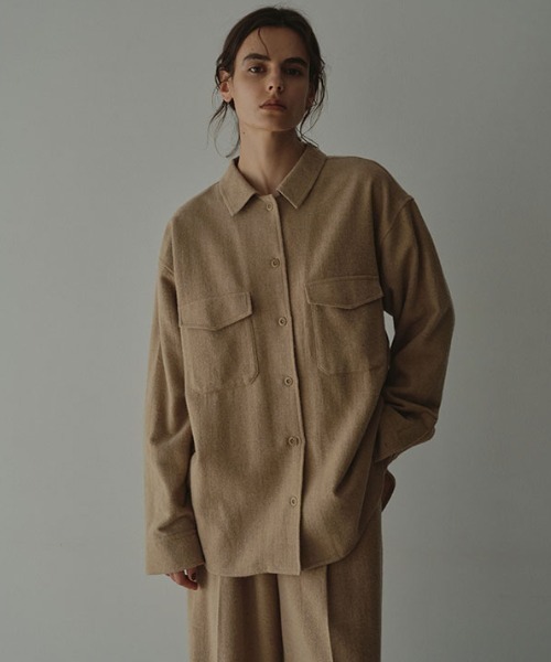 ETRE TOKYO（エトレトウキョウ） ブラウス シャツ ウールツイル