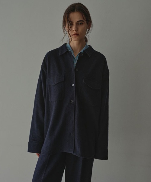 ETRE TOKYO（エトレトウキョウ） ブラウス シャツ ウールツイル