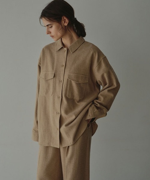 ETRE TOKYO（エトレトウキョウ） ブラウス シャツ ウールツイル