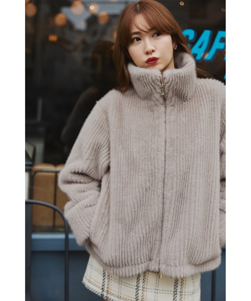 Her lip to ブルゾン アウター Twila Faux Fur Zip Jacket レディース